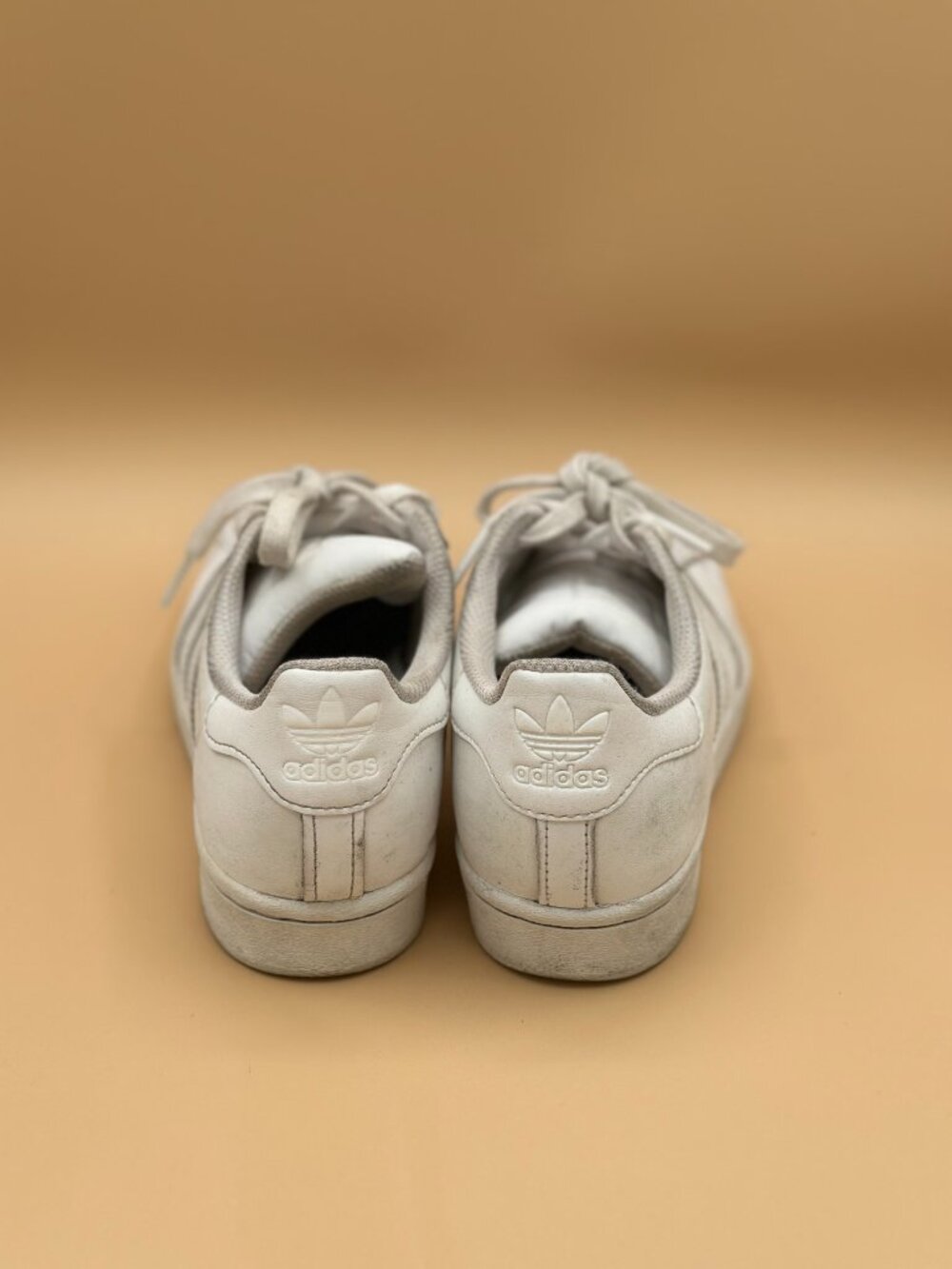 Adidas Superstar White Leather Sneakers Women’s Size 5.5 Classic Shell Toe - Picture 3 of 7